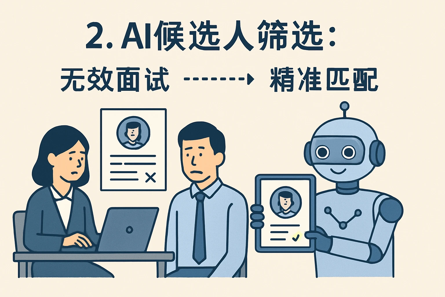 2. AI候选人筛选：把“无效面试”变成“精准匹配”
