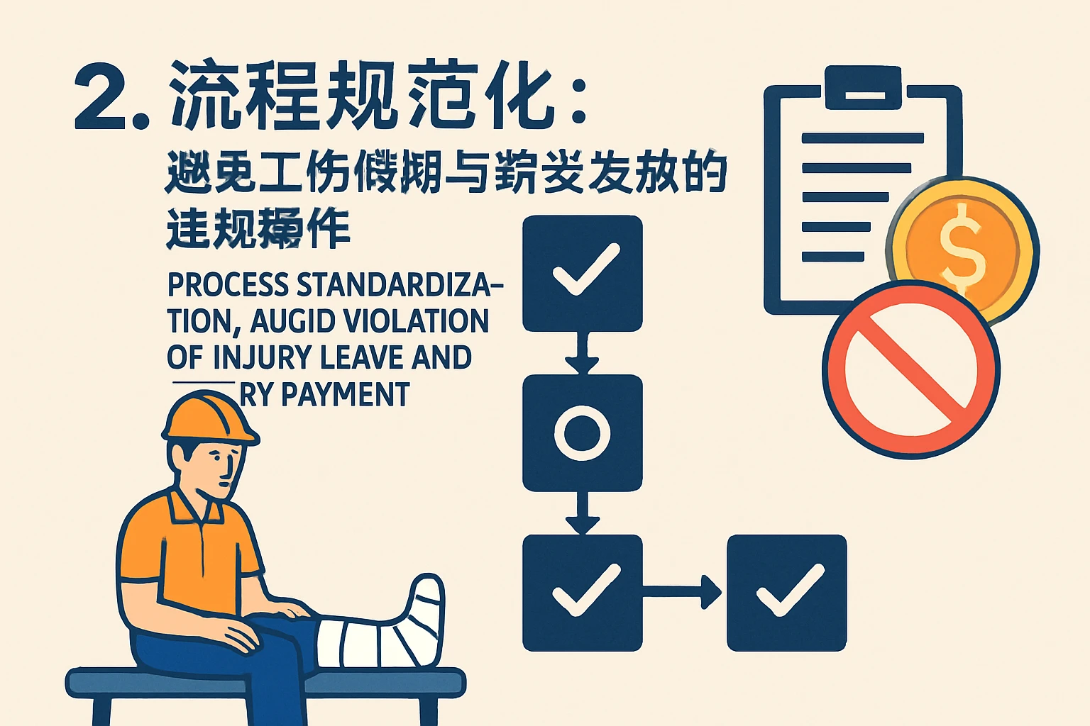 2. 流程规范化：避免工伤假期与薪资发放的违规操作