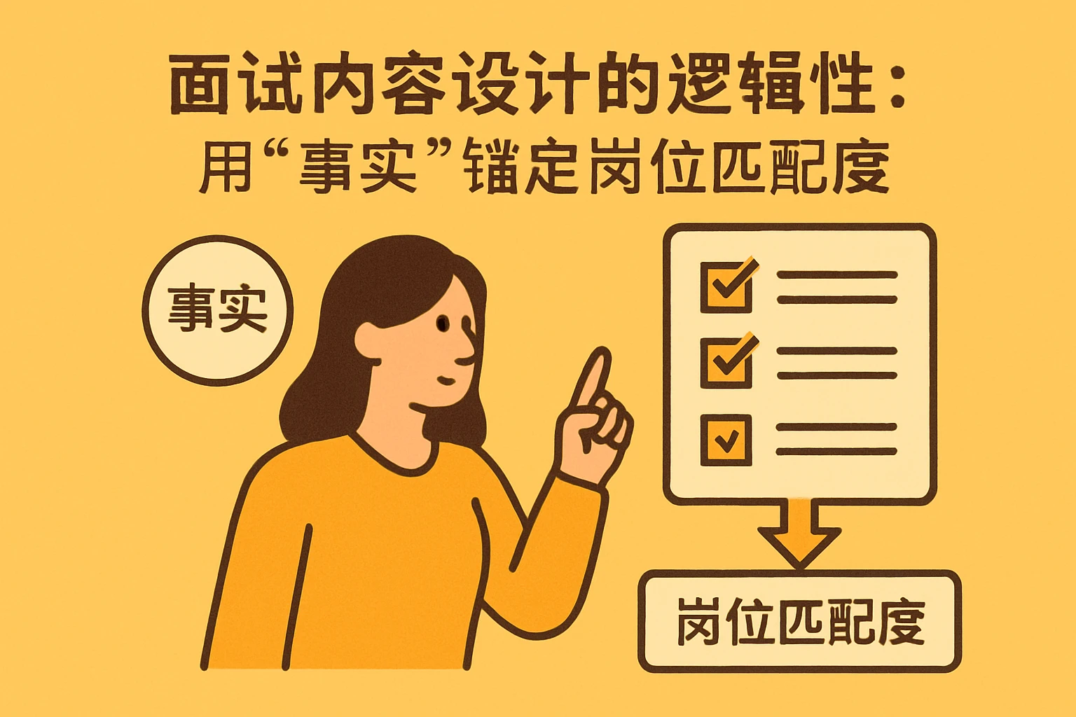 1. 面试内容设计的逻辑性：用“事实”锚定岗位匹配度