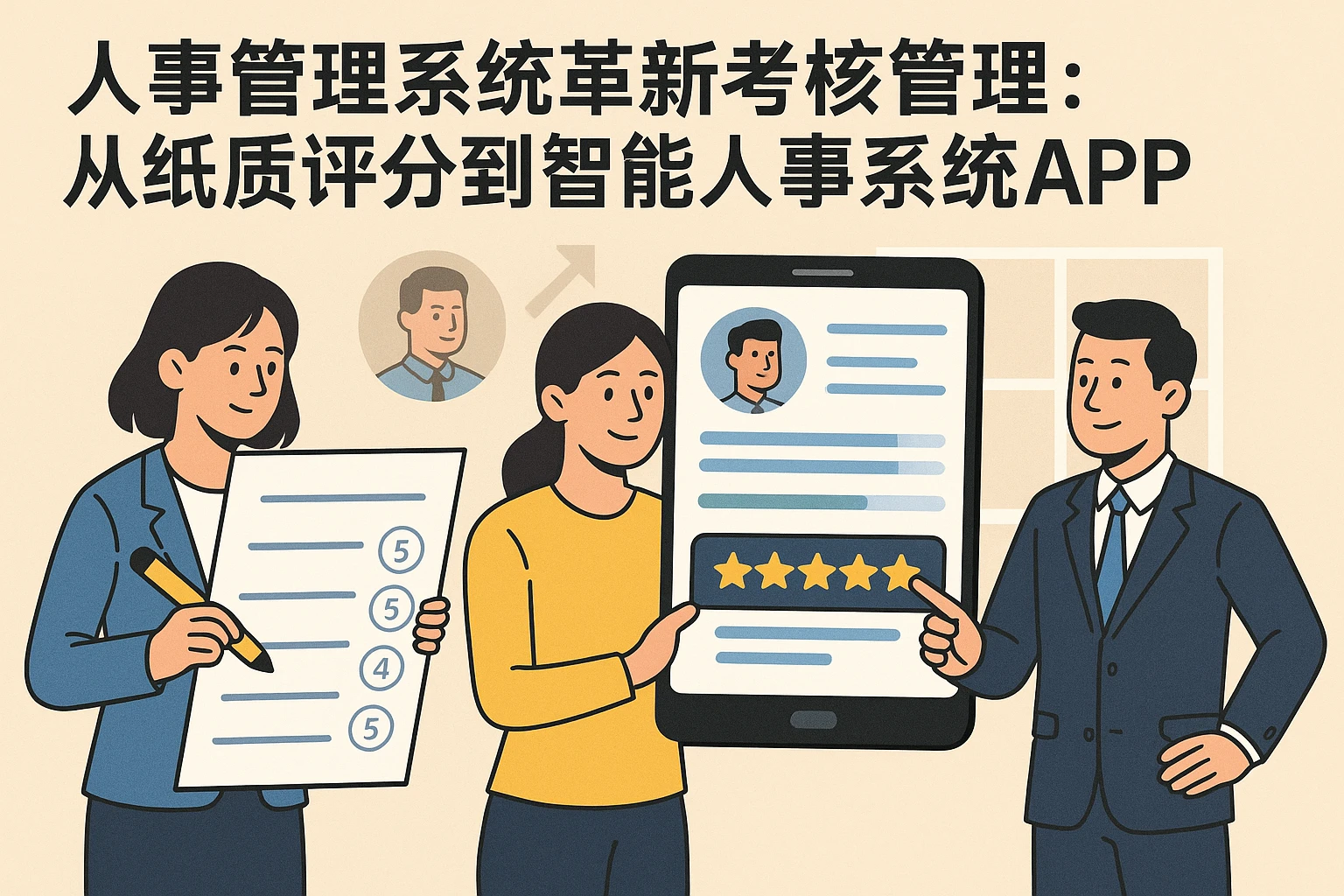 人事管理系统革新考核管理：从纸质评分到智能人事系统APP