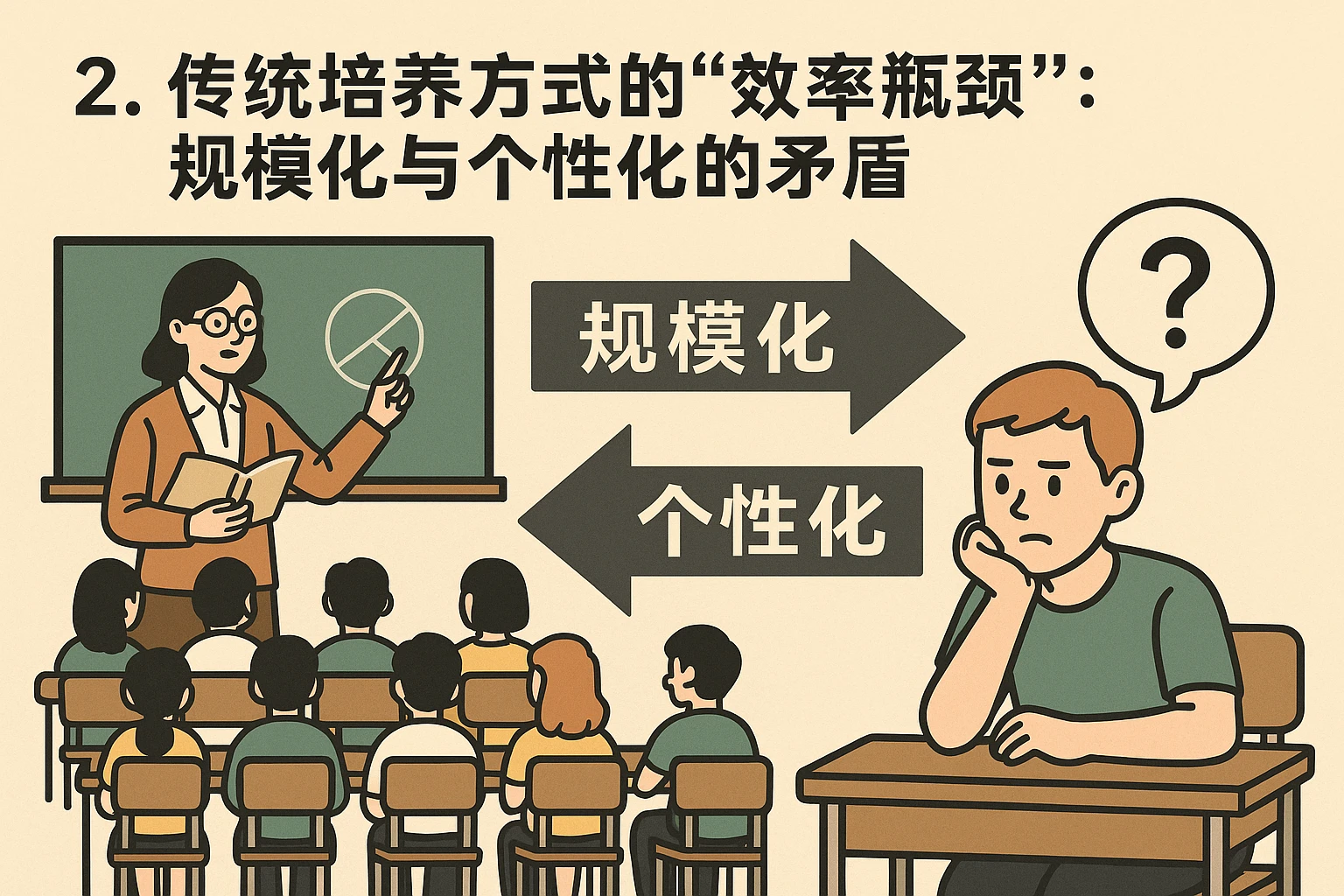 2. 传统培养方式的“效率瓶颈”：规模化与个性化的矛盾