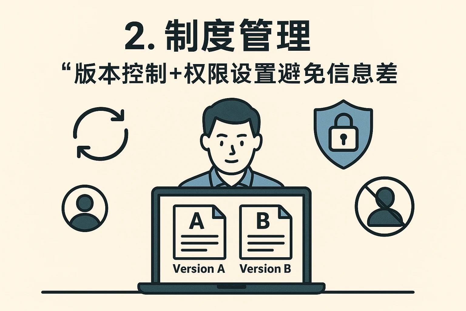 2. 制度管理：用“版本控制+权限设置”避免信息差