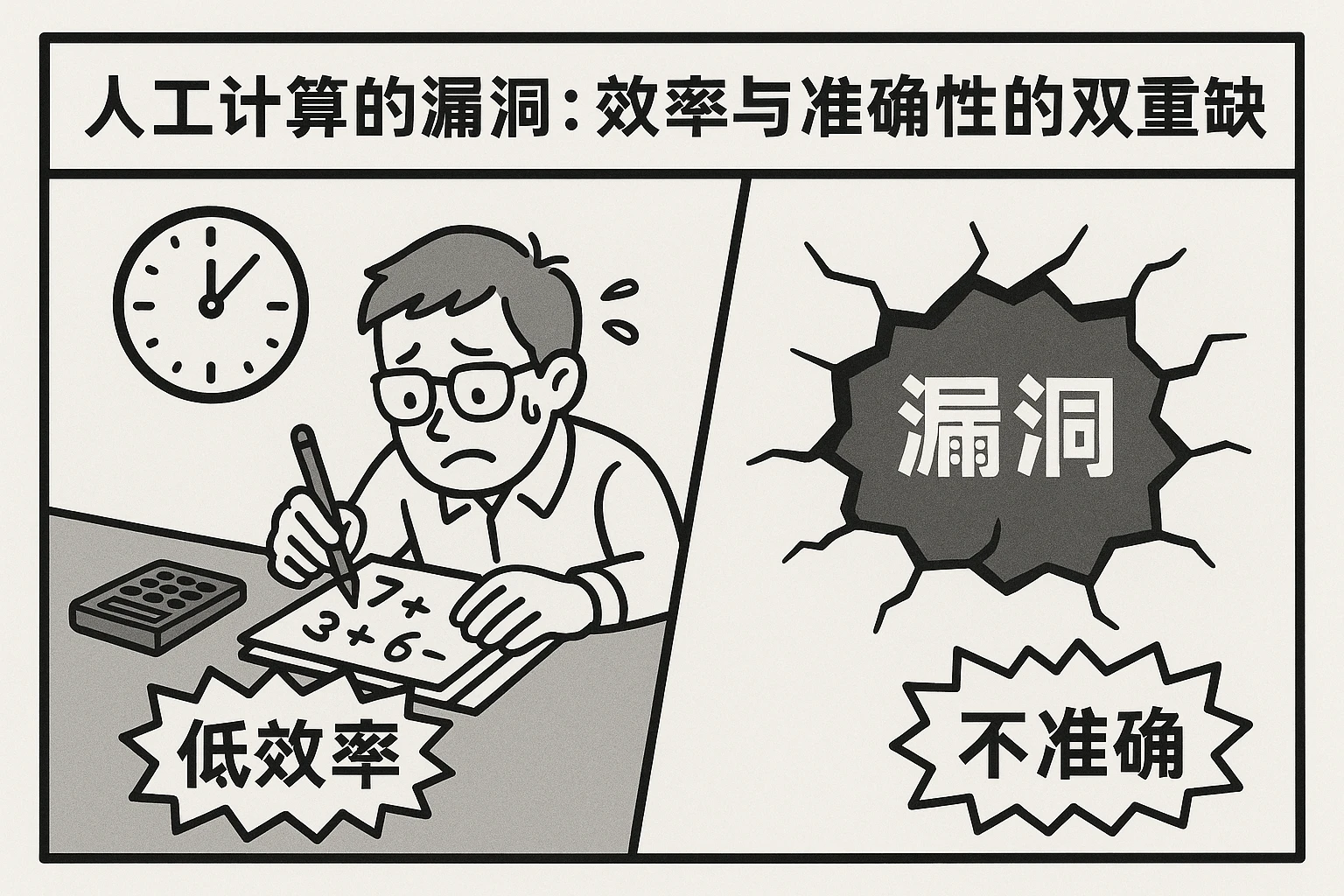 2. 人工计算的漏洞：效率与准确性的双重缺失