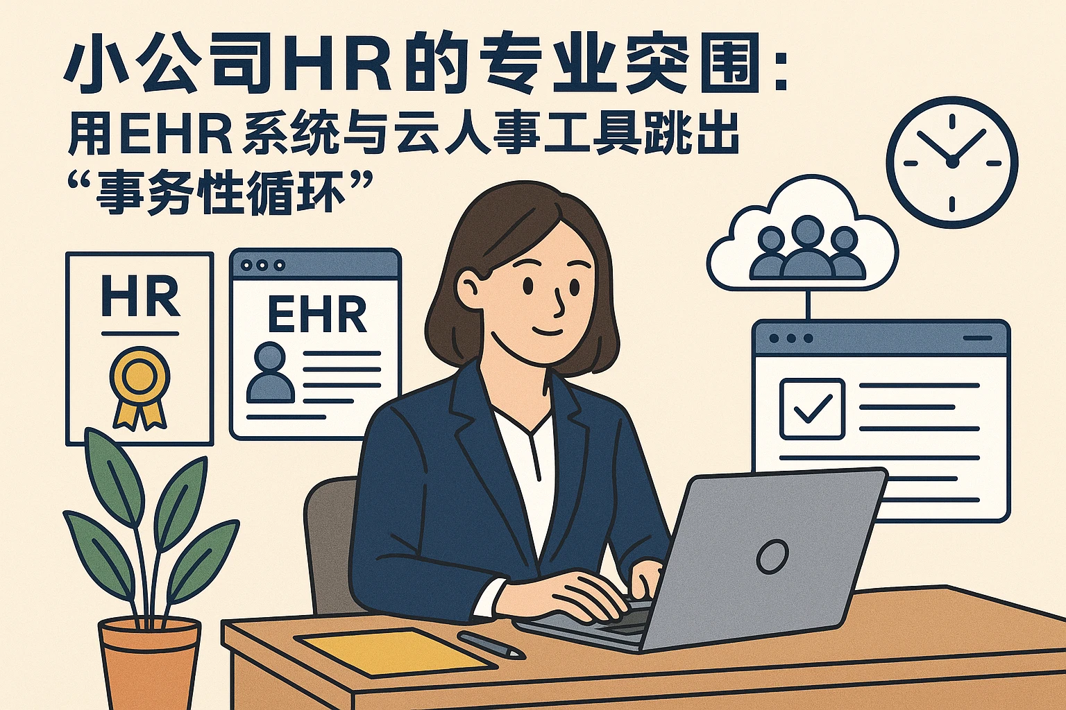 小公司HR的专业突围：用EHR系统与云人事工具跳出“事务性循环”