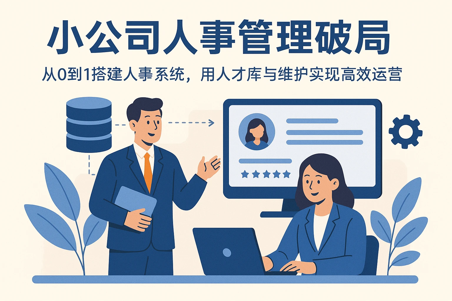 小公司人事管理破局：从0到1搭建人事系统，用人才库与维护实现高效运营