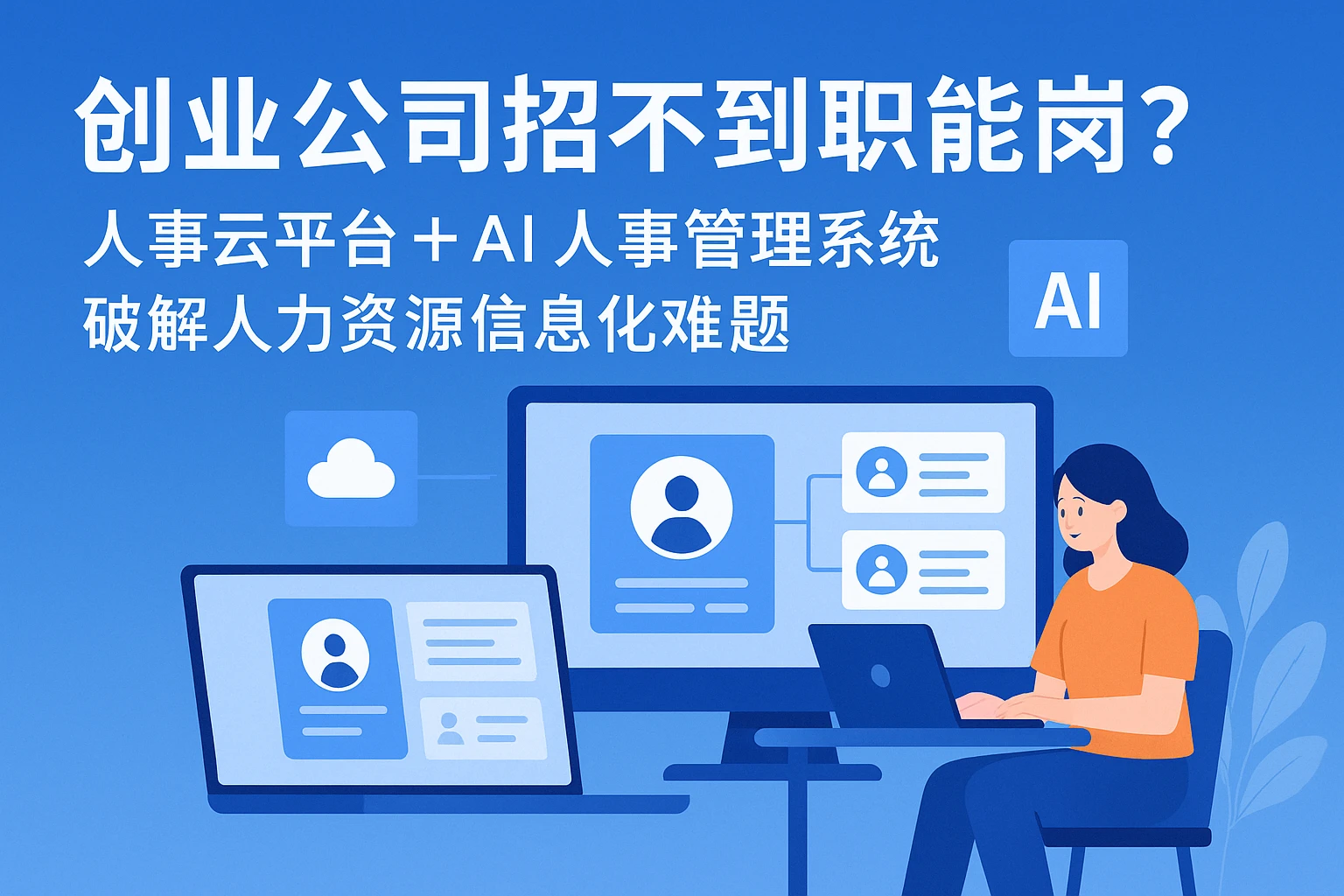 创业公司招不到职能岗？人事云平台+AI人事管理系统，破解人力资源信息化难题