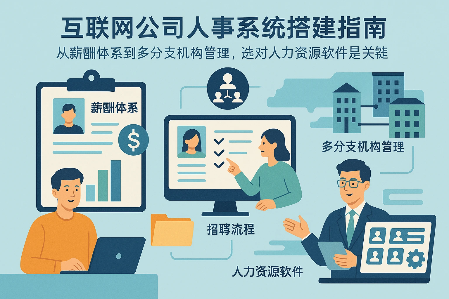 互联网公司人事系统搭建指南：从薪酬体系到多分支机构管理，选对人力资源软件是关键