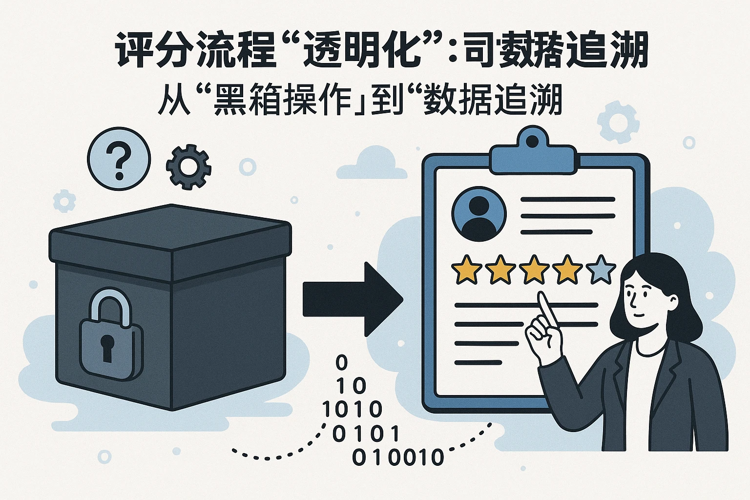 2. 评分流程“透明化”:从“黑箱操作”到“数据追溯”