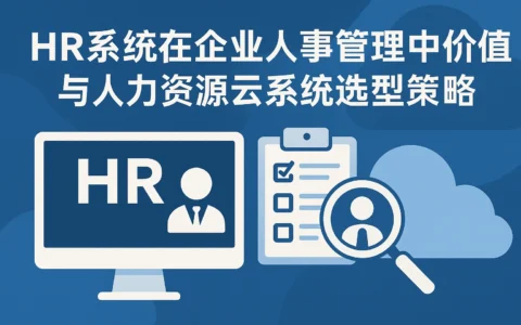 HR系统在企业人事管理中的价值与人力资源云系统选型策略