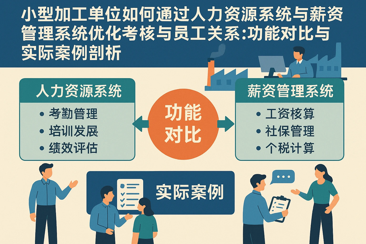 小型加工单位如何通过人力资源系统与薪资管理系统优化考核与员工关系：功能对比与实际案例剖析