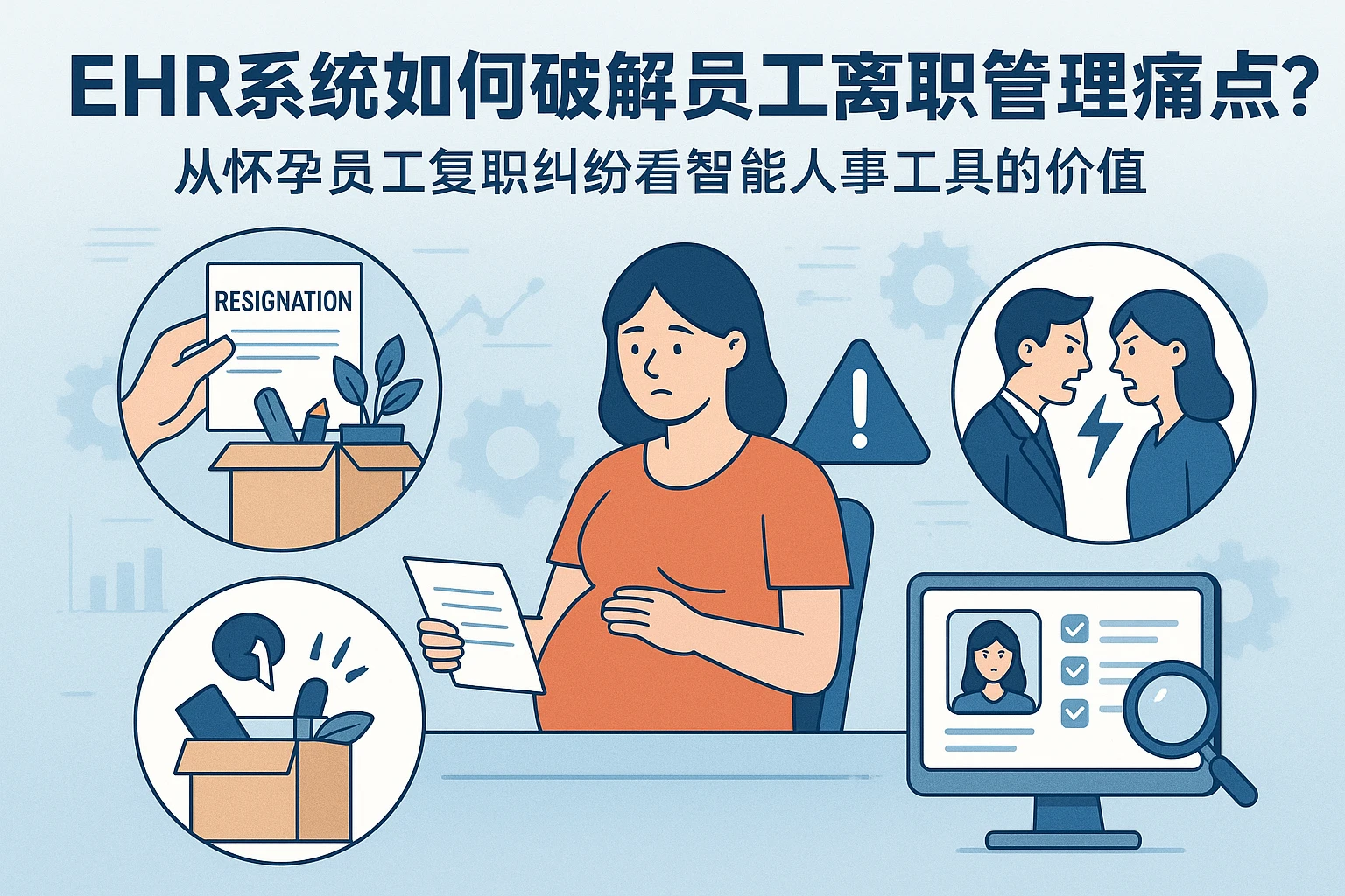 EHR系统如何破解员工离职管理痛点？从怀孕员工复职纠纷看智能人事工具的价值