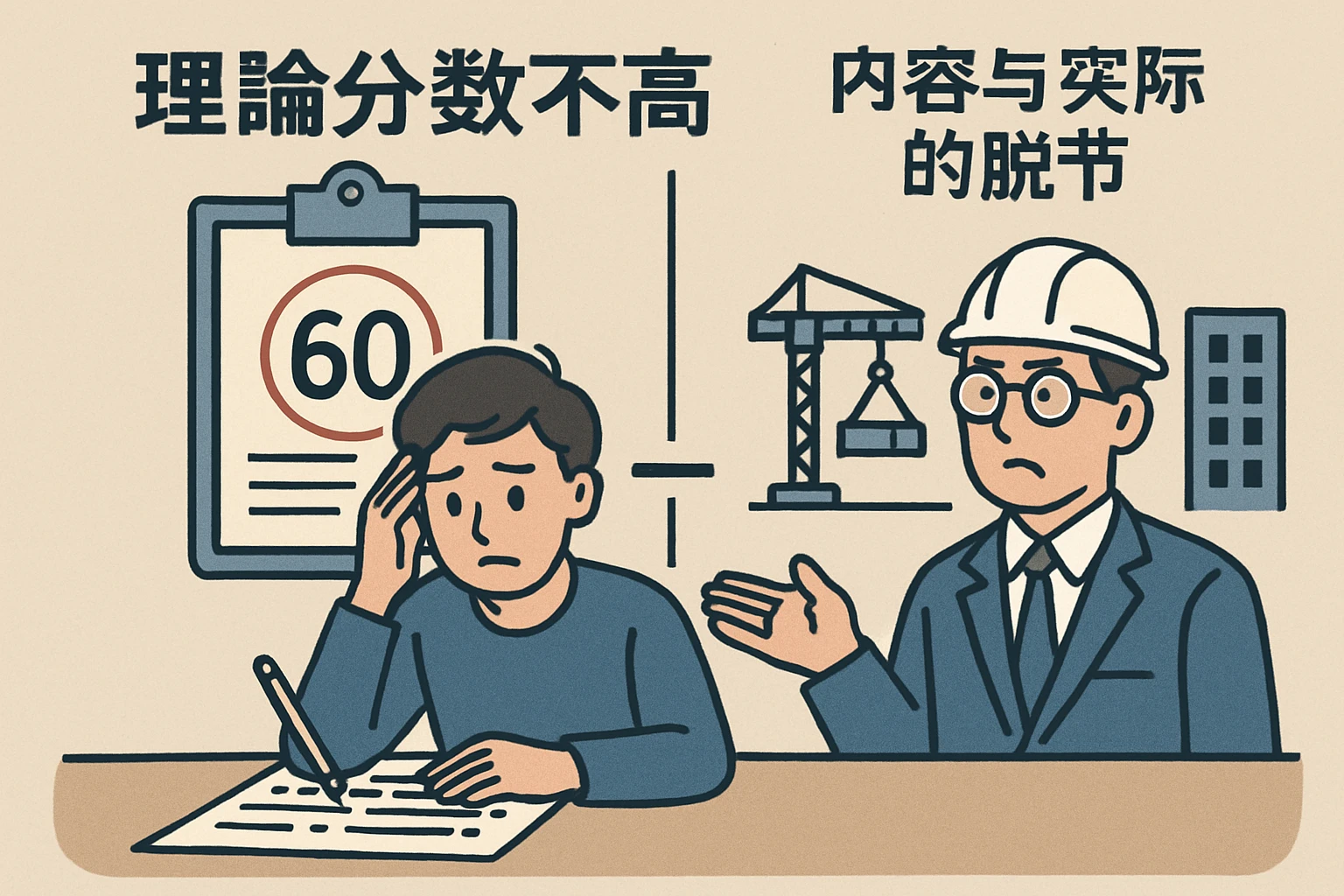 2. 理论分数不高：内容与实际的脱节