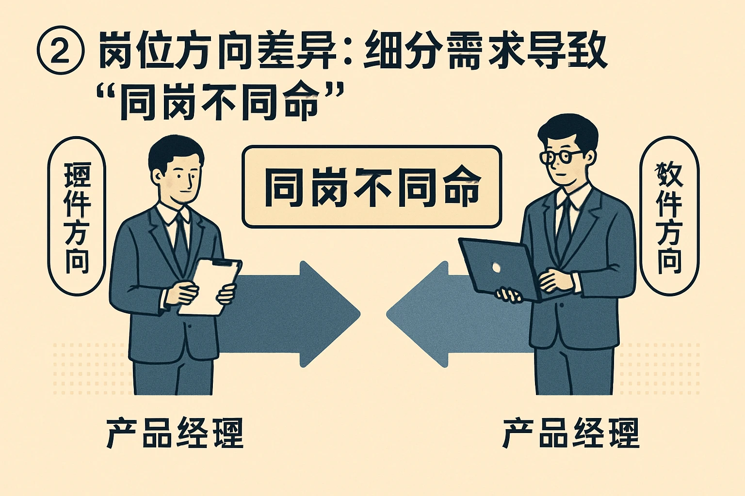 2. 岗位方向差异：细分需求导致
