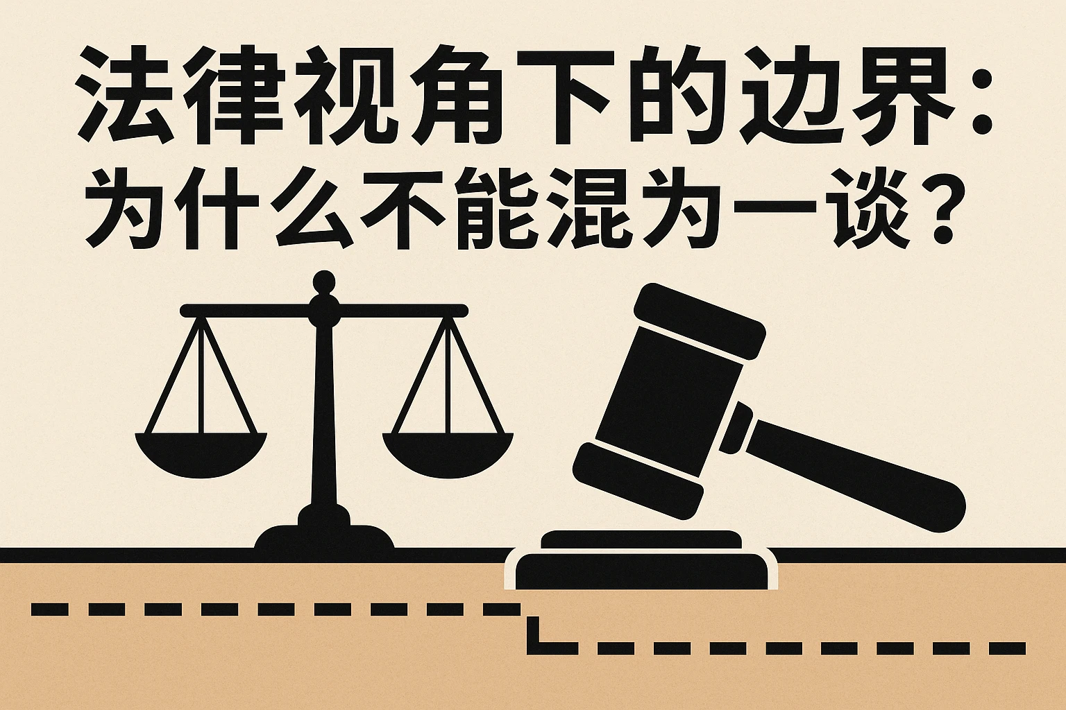 2. 法律视角下的边界：为什么不能混为一谈？