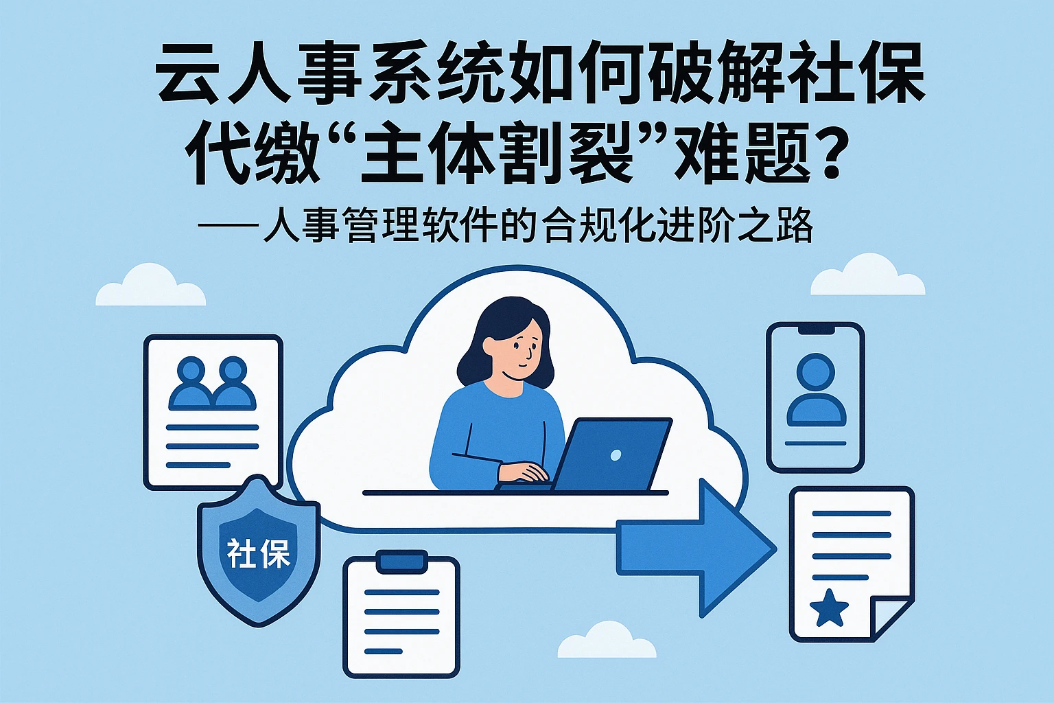 云人事系统如何破解社保代缴“主体割裂”难题？——人事管理软件的合规化进阶之路