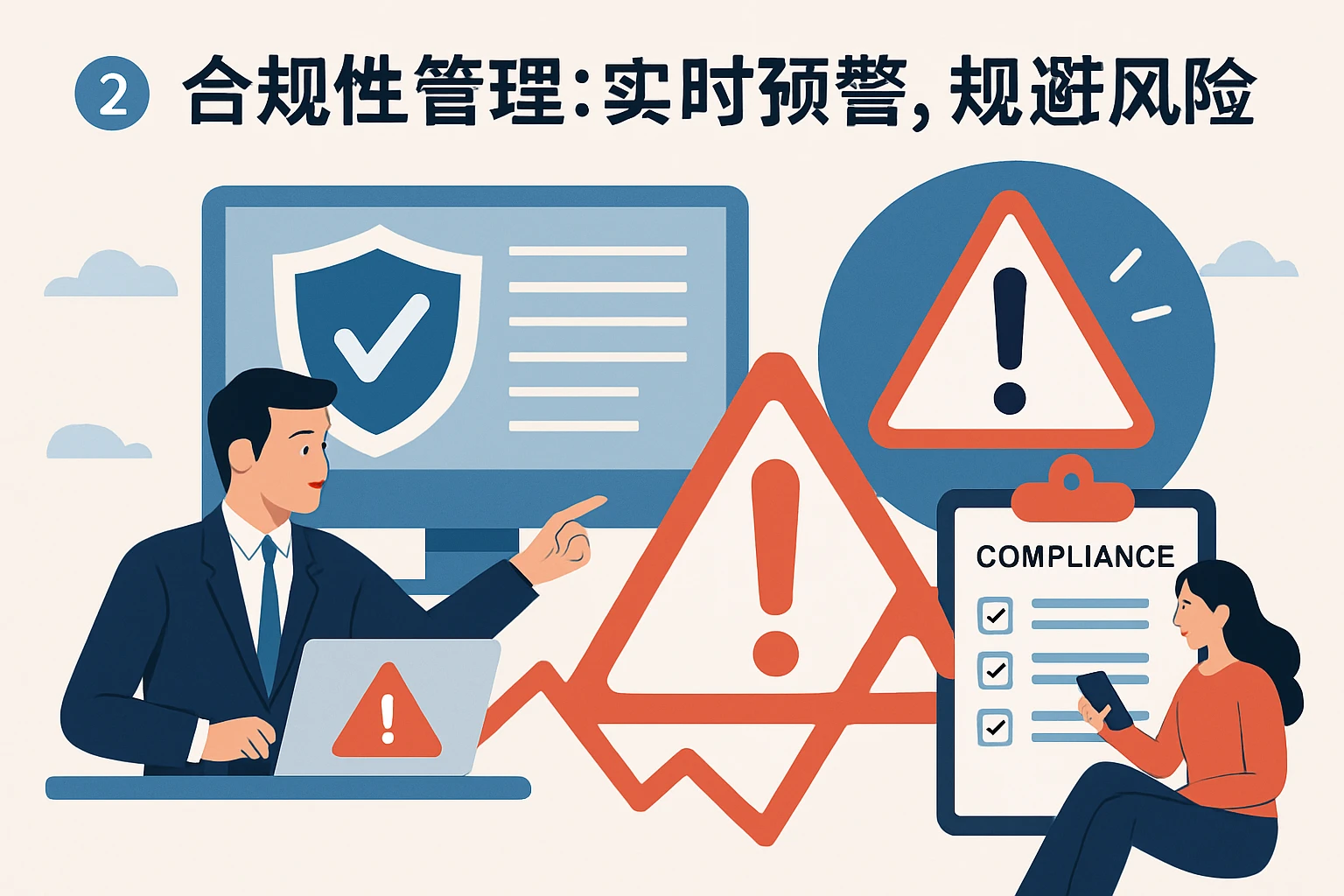 2. 合规性管理：实时预警，规避风险
