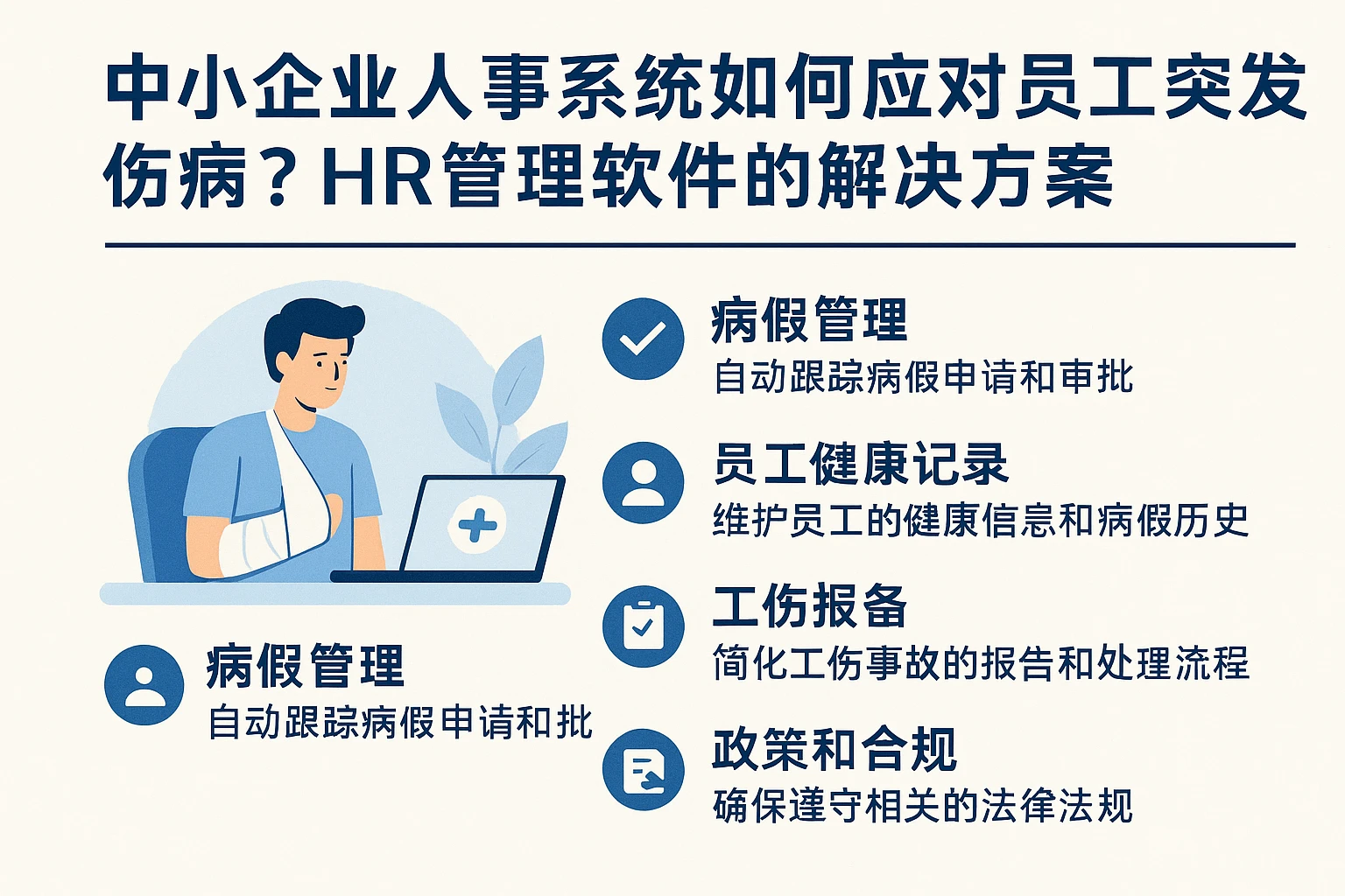 中小企业人事系统如何应对员工突发伤病？HR管理软件的解决方案
