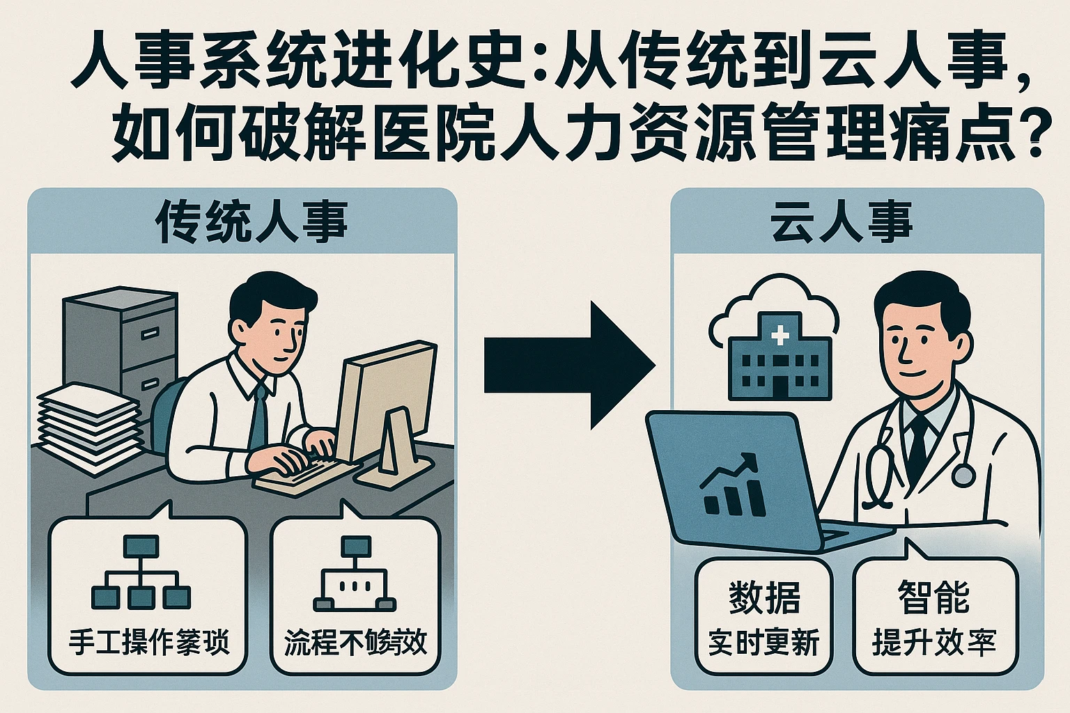人事系统进化史：从传统到云人事，如何破解医院人力资源管理痛点？