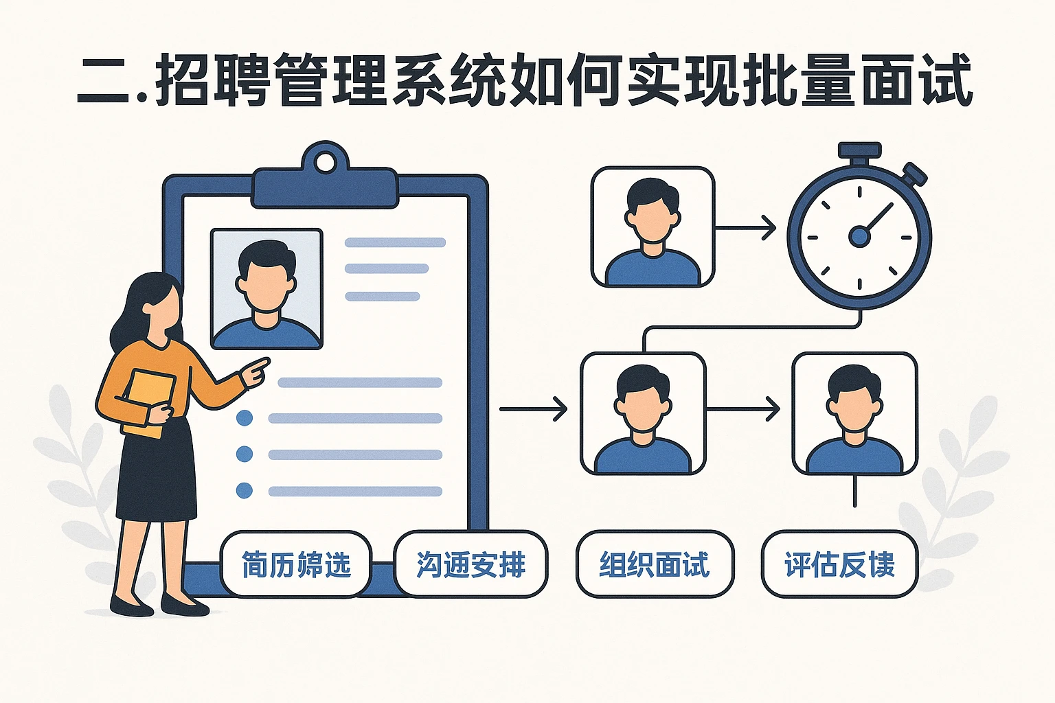 二、招聘管理系统如何实现批量面试的流程把控