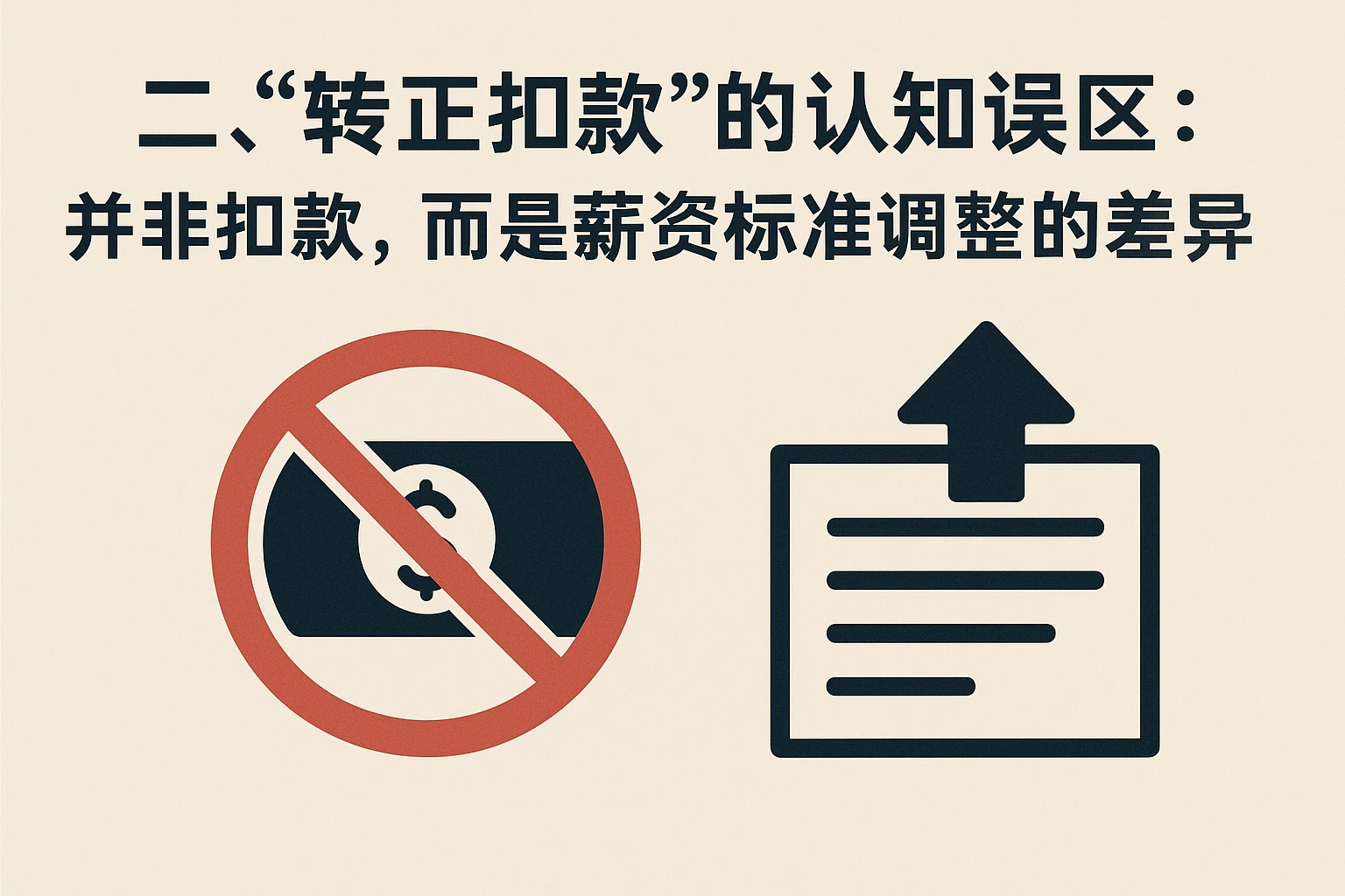 二、“转正扣款”的认知误区：并非扣款，而是薪资标准调整的差异