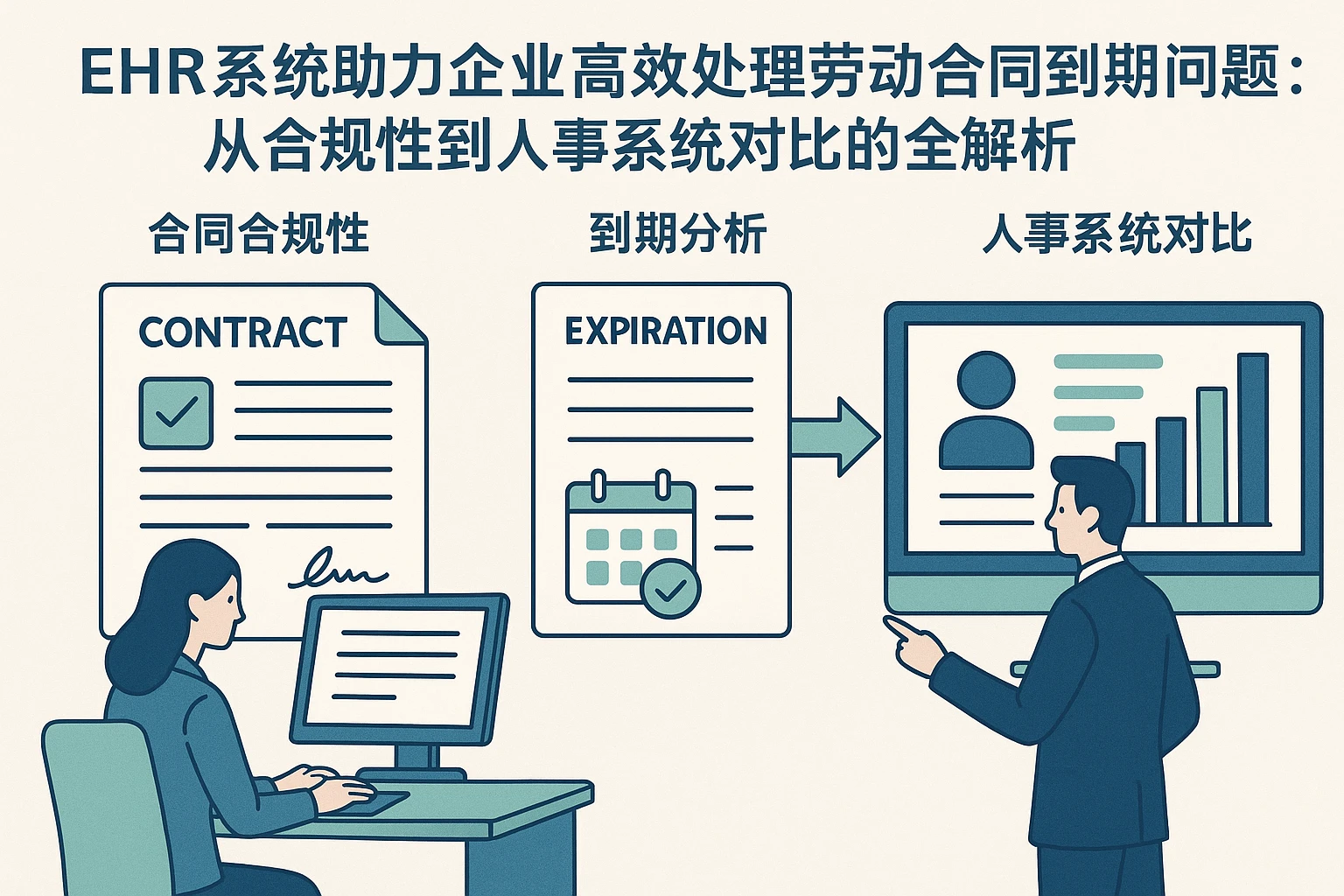 EHR系统助力企业高效处理劳动合同到期问题：从合规性到人事系统对比的全解析
