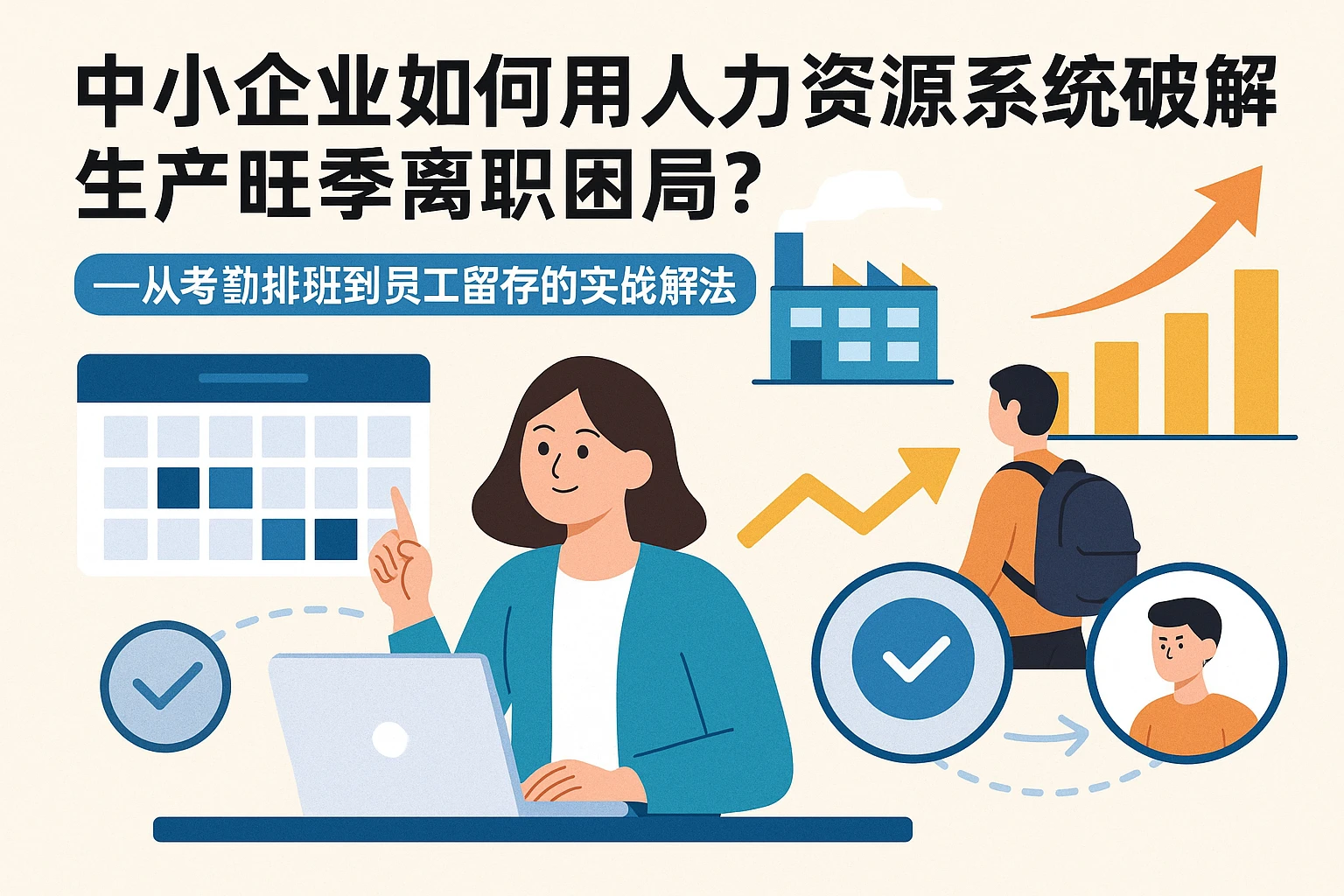 中小企业如何用人力资源系统破解生产旺季离职困局？——从考勤排班到员工留存的实战解法