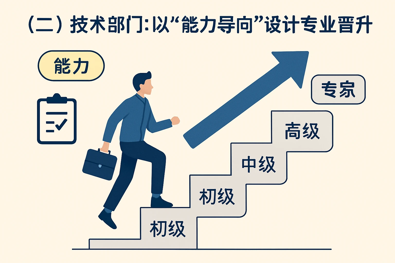 （二）技术部门：以“能力导向”设计专业晋升路径