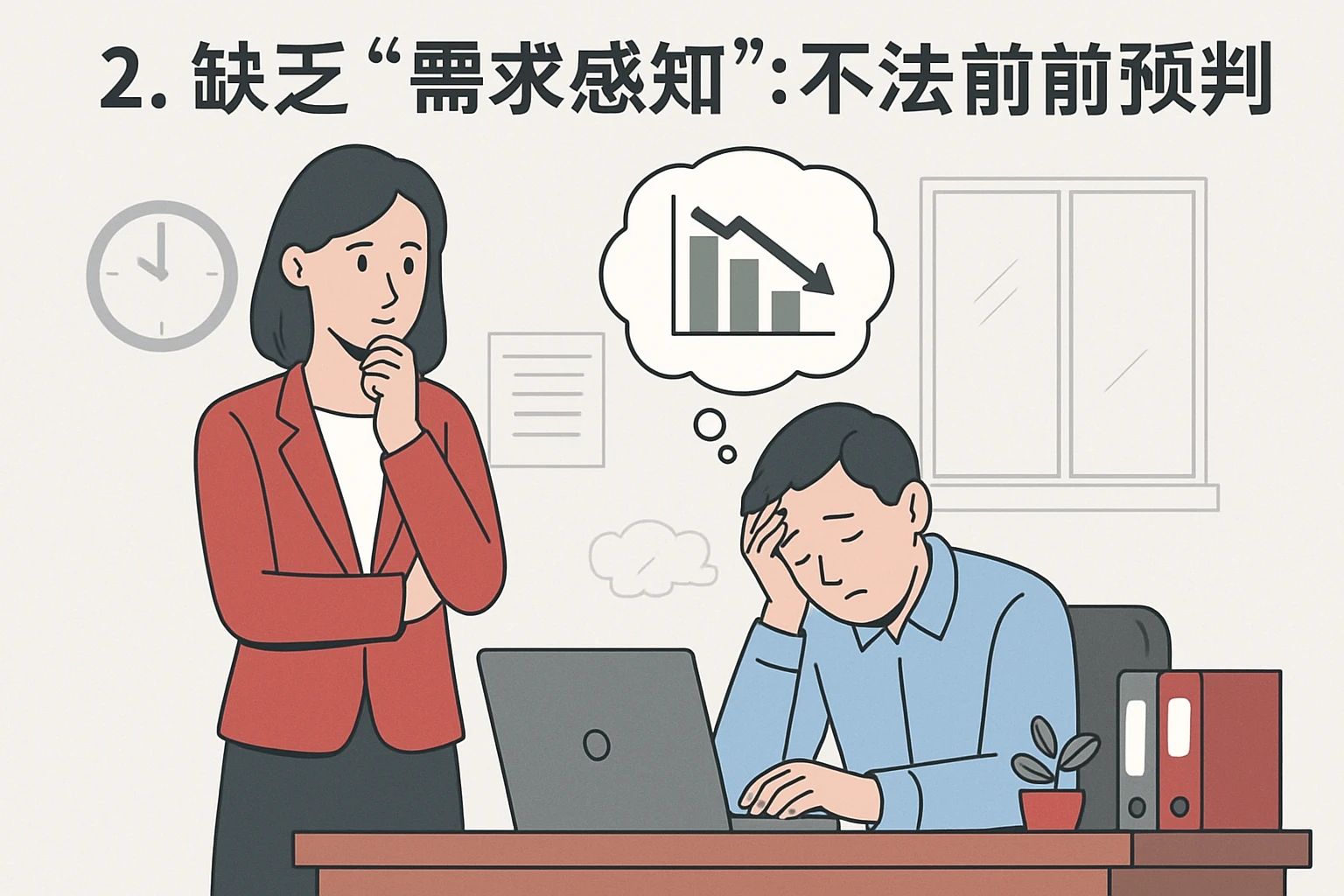 2. 缺乏“需求感知”：无法提前预判员工情况