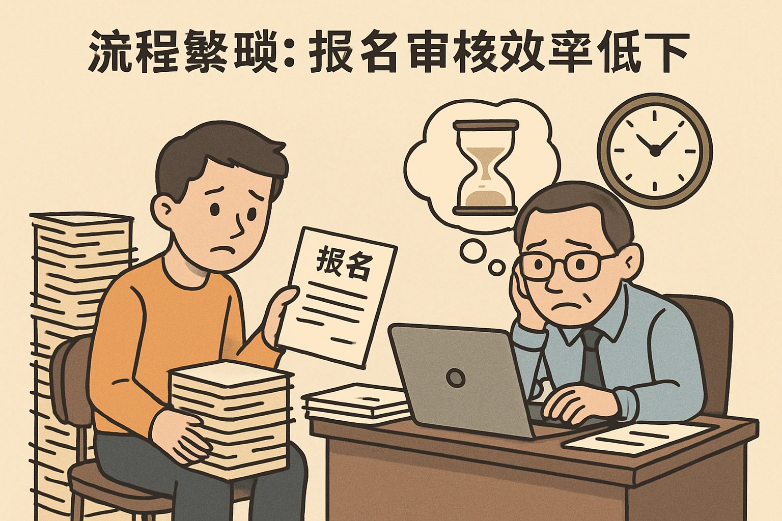 2. 流程繁琐：报名审核效率低下