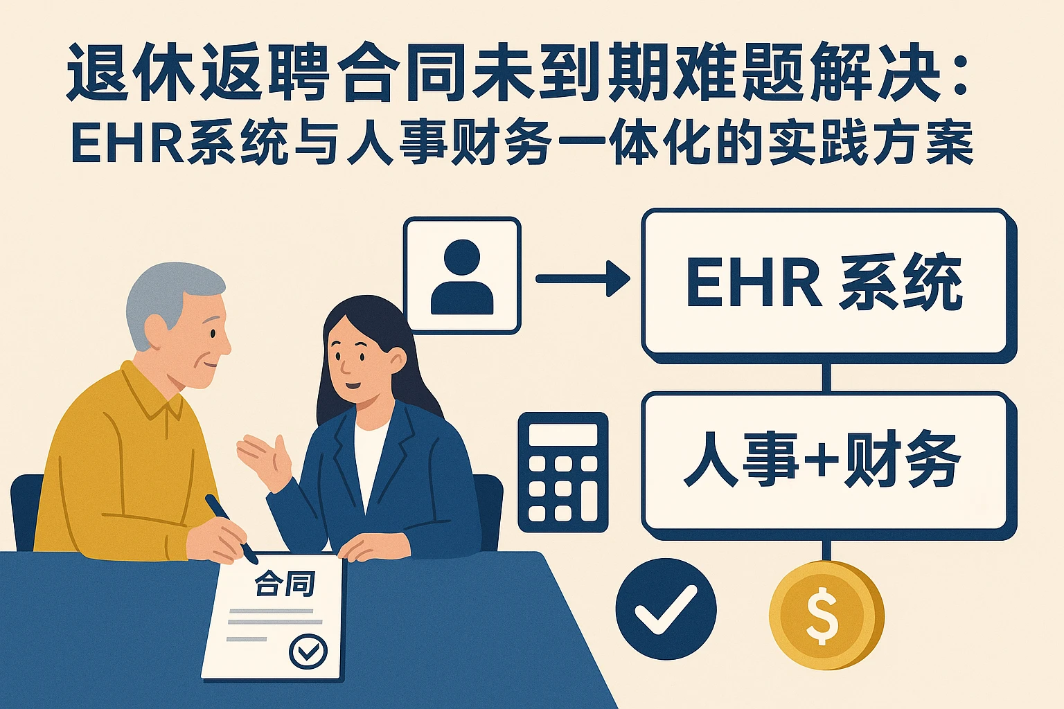 退休返聘合同未到期难题解决：EHR系统与人事财务一体化的实践方案