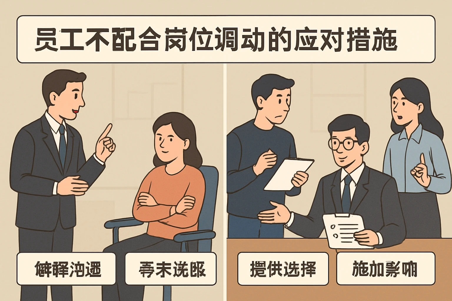 员工不配合岗位调动的应对措施