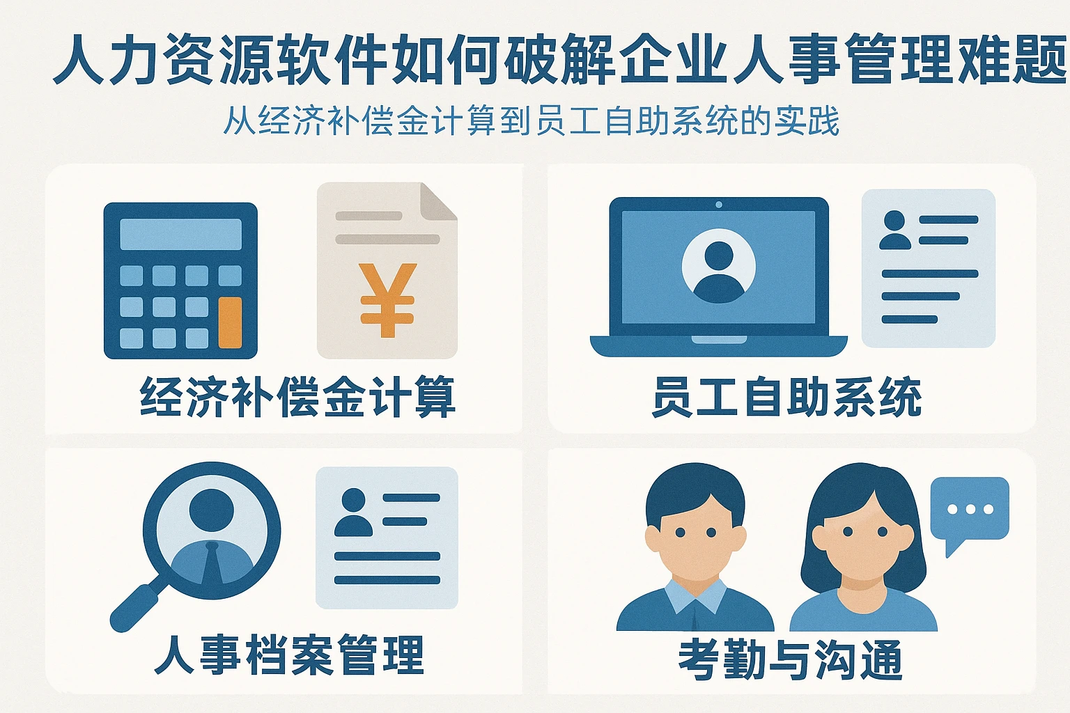 人力资源软件如何破解企业人事管理难题——从经济补偿金计算到员工自助系统的实践