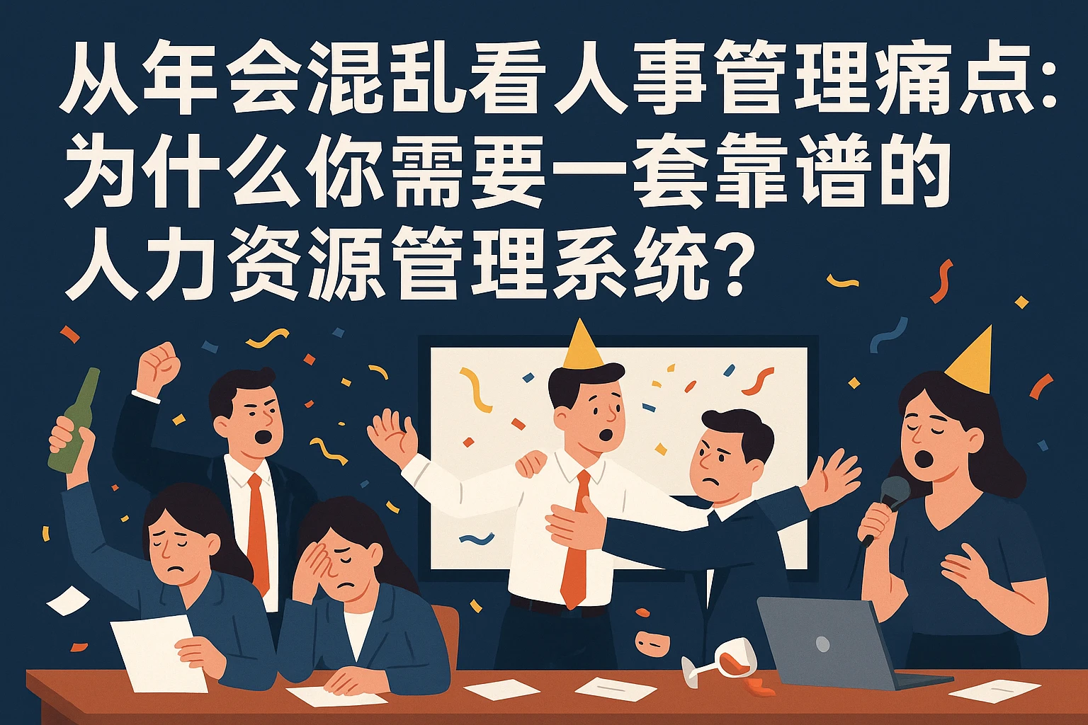 从年会混乱看人事管理痛点：为什么你需要一套靠谱的人力资源管理系统？