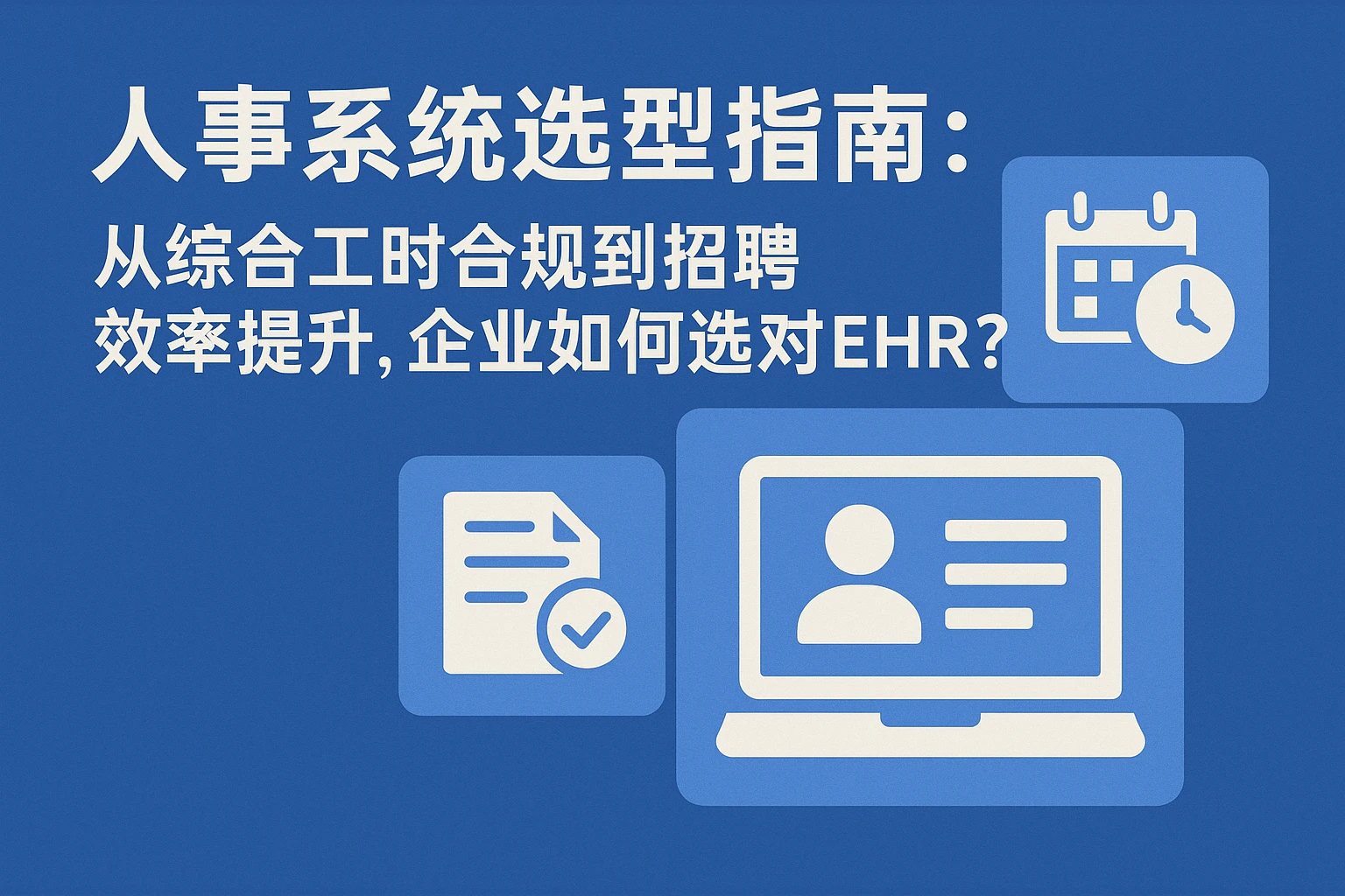 人事系统选型指南：从综合工时合规到招聘效率提升，企业如何选对EHR？