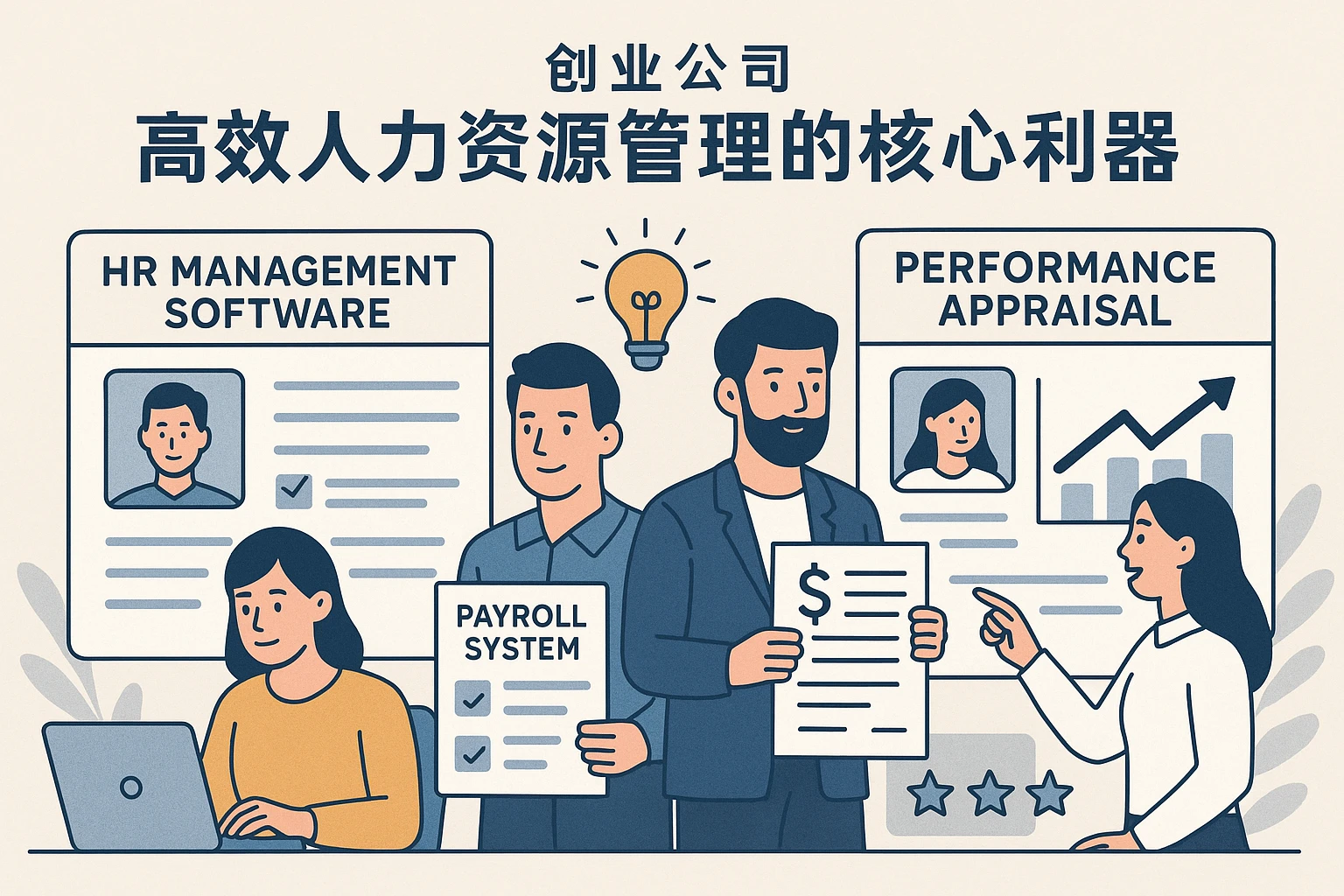 人事管理软件、工资管理系统与绩效考评系统：创业公司高效人力资源管理的核心利器