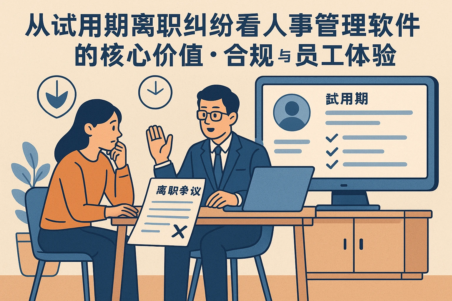 从试用期离职纠纷看人事管理软件的核心价值：效率、合规与员工体验