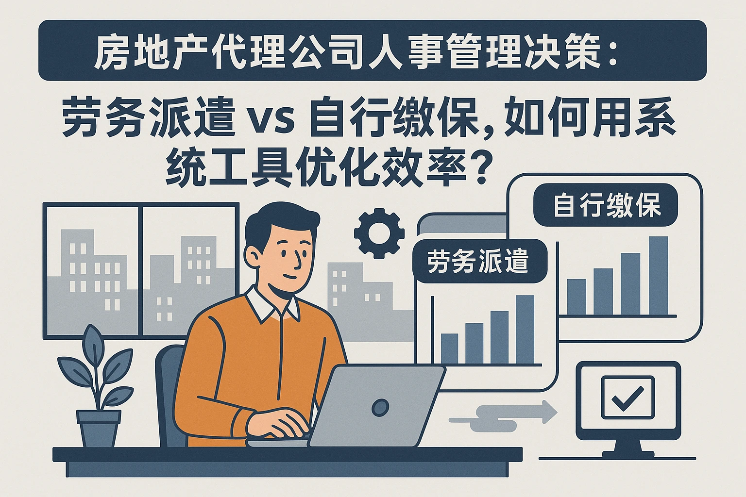 房地产代理公司人事管理决策：劳务派遣vs自行缴保，如何用系统工具优化效率？