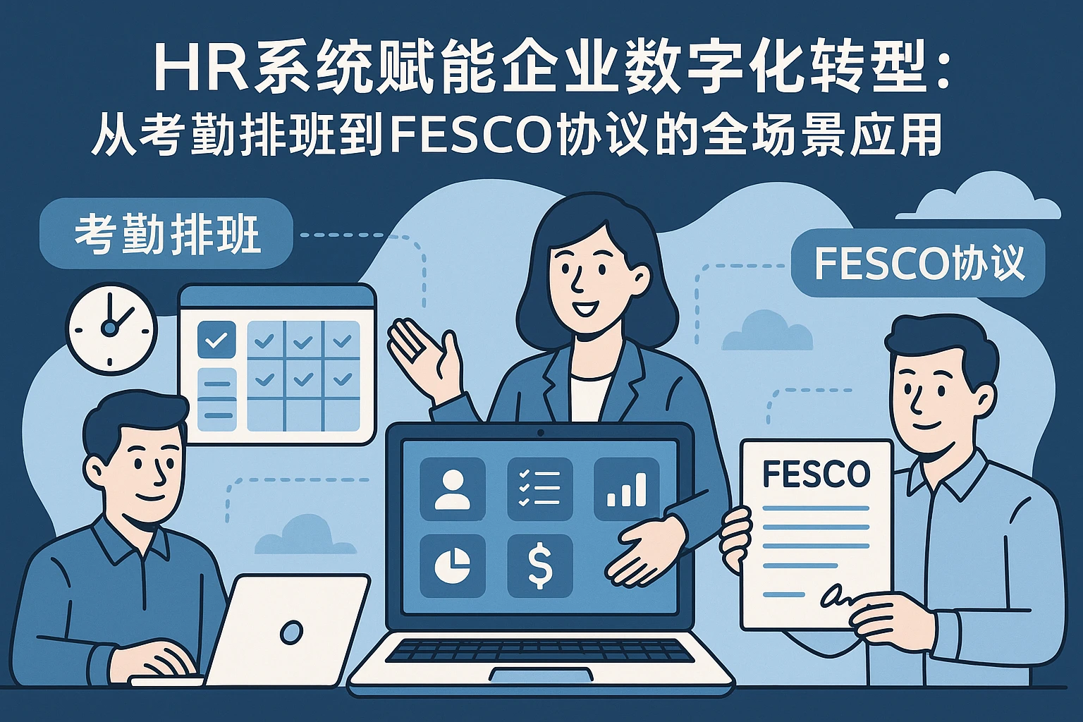 HR系统赋能企业数字化转型：从考勤排班到FESCO协议的全场景应用