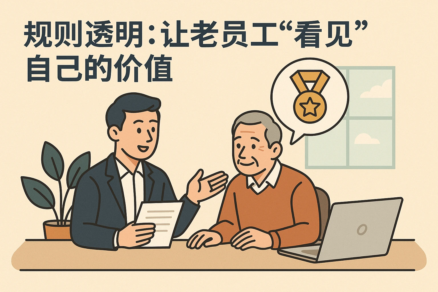 2. 规则透明：让老员工“看见”自己的价值