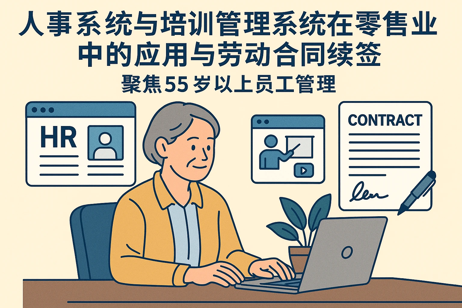 人事系统与培训管理系统在零售业中的应用与劳动合同续签——聚焦55岁以上员工管理