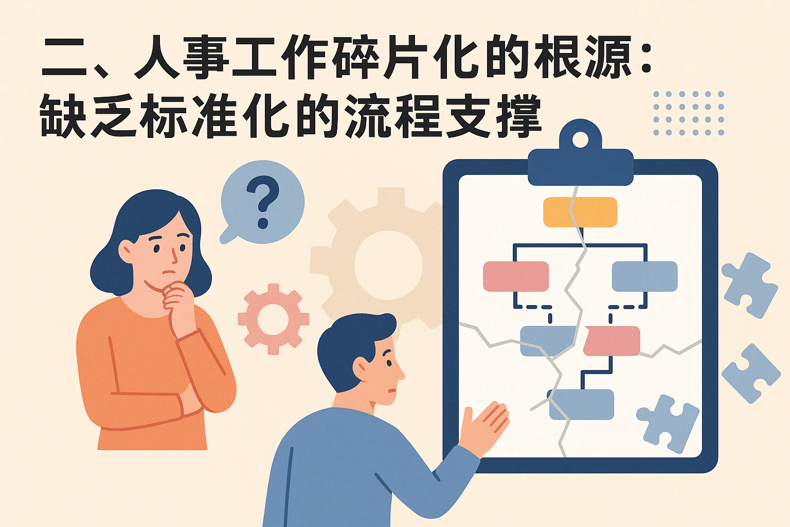 二、人事工作碎片化的根源：缺乏标准化的流程支撑