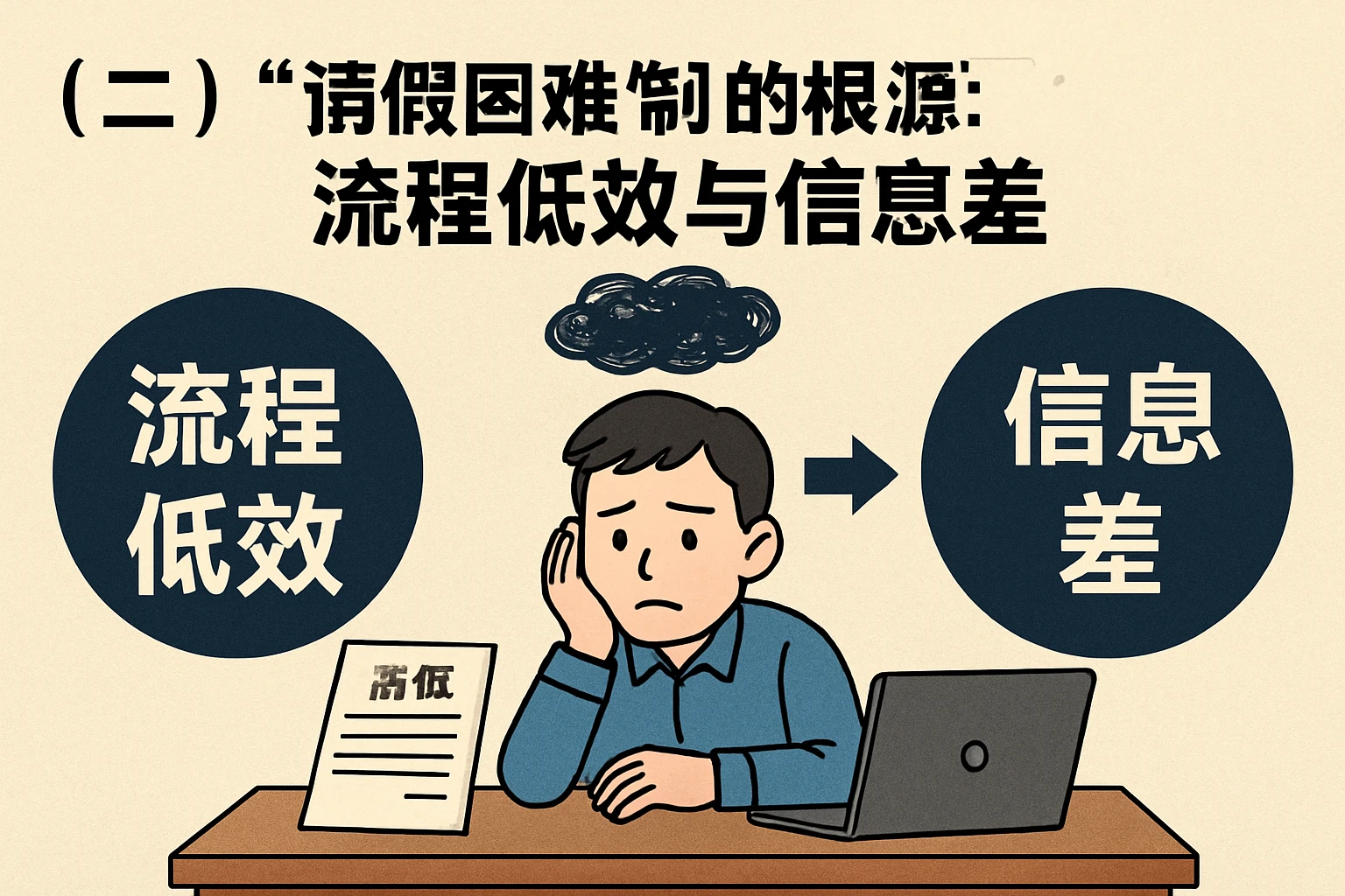 （二）“请假困难”的根源：流程低效与信息差
