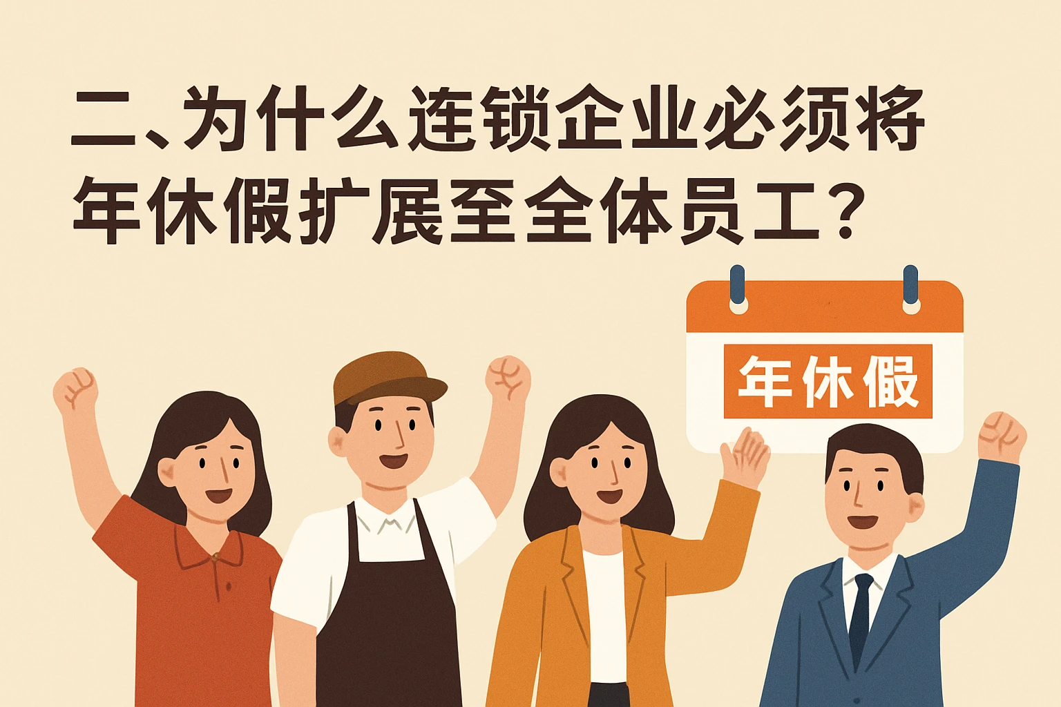 二、为什么连锁企业必须将年休假扩展至全体员工？
