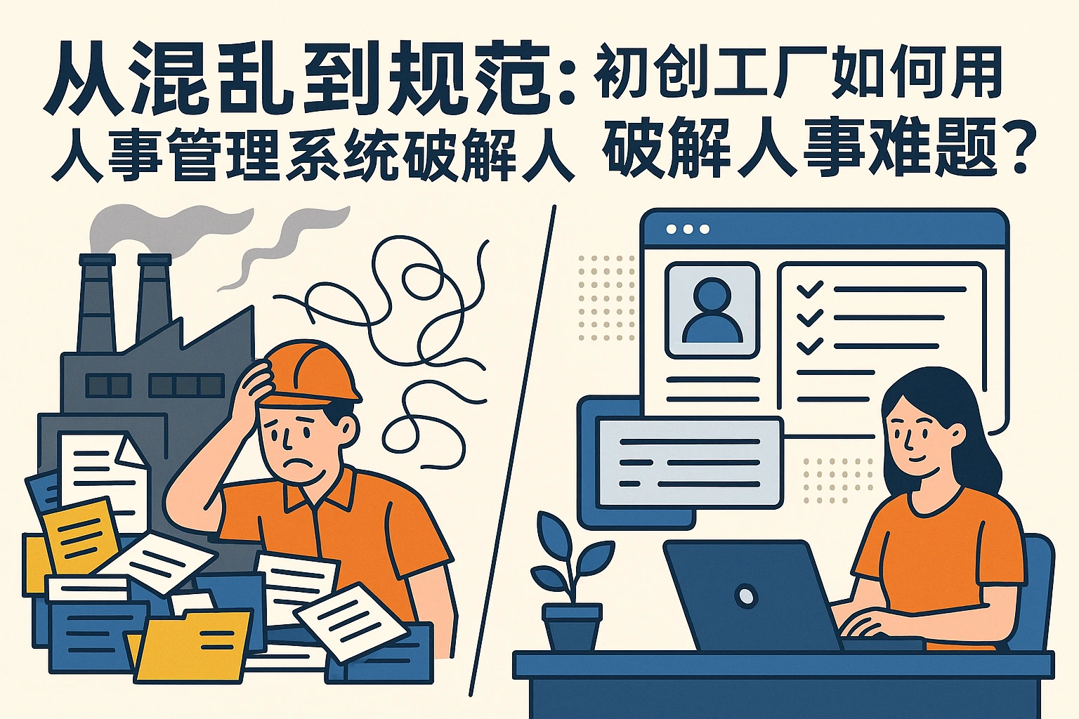从混乱到规范：初创工厂如何用人事管理系统破解人事难题？