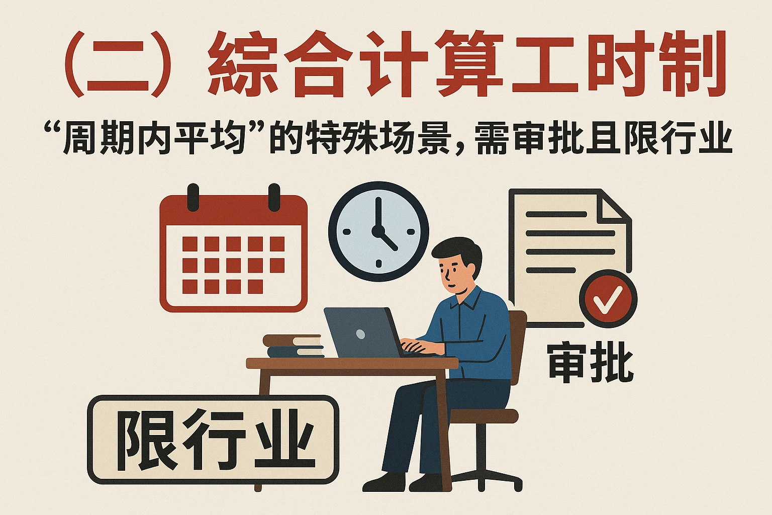 （二）综合计算工时制：“周期内平均”的特殊场景，需审批且限行业