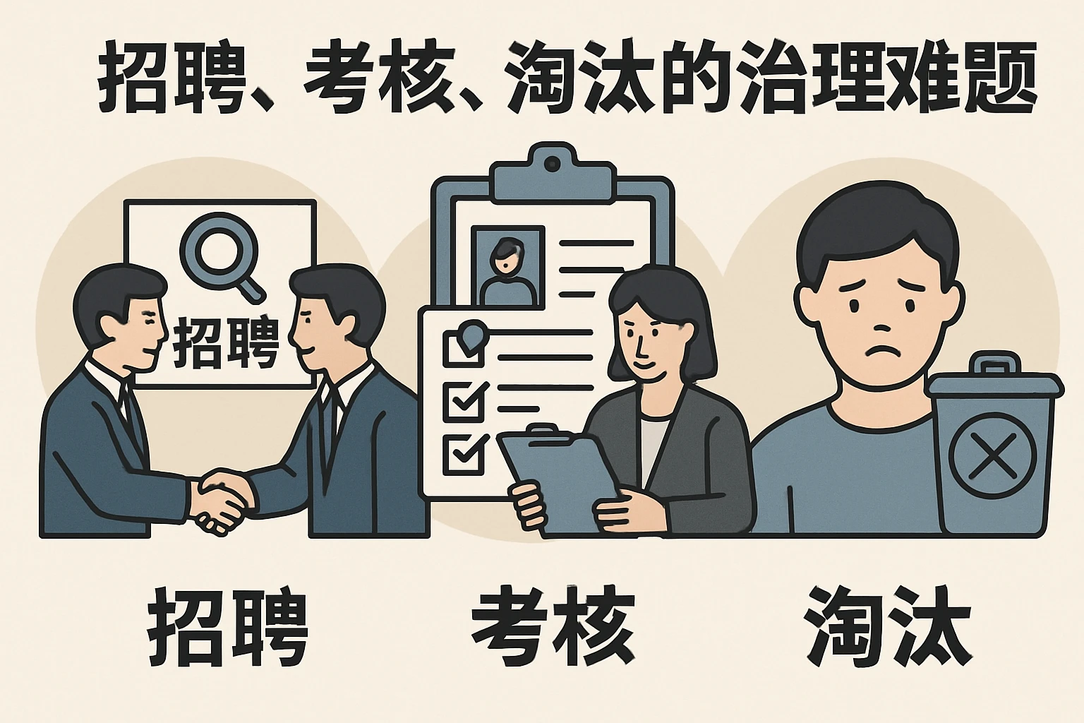 招聘、考核、淘汰的治理难题