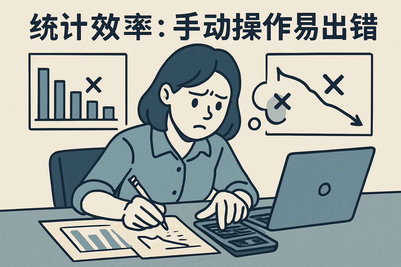 2. 统计效率：手动操作易出错