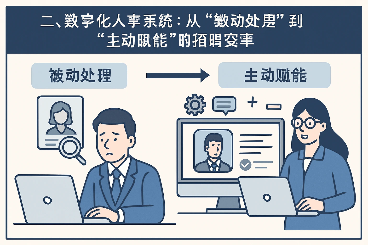 二、数字化人事系统：从“被动处理”到“主动赋能”的招聘变革