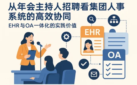 从年会主持人招聘看集团人事系统的高效协同：EHR与OA一体化的实践价值