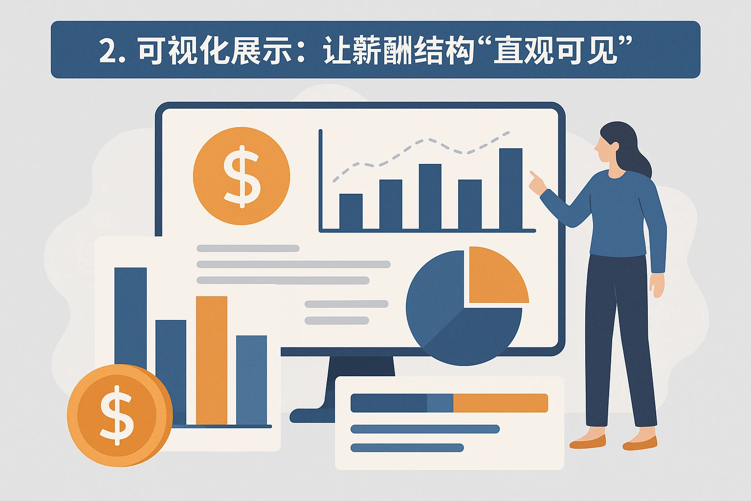 2. 可视化展示：让薪酬结构“直观可见”